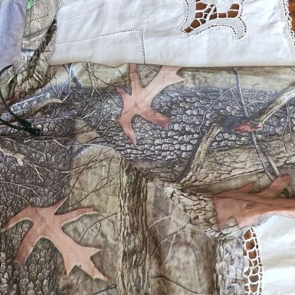 Huntworth Camouflage Adjustable Long Sleeve Hooded Rain Jacket Sz XL w Pockets - Picture 12 of 13